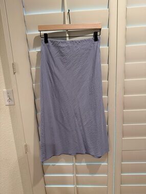 Madewell The Layton Midi Slip Skirt - Light Periwinkle Size 0